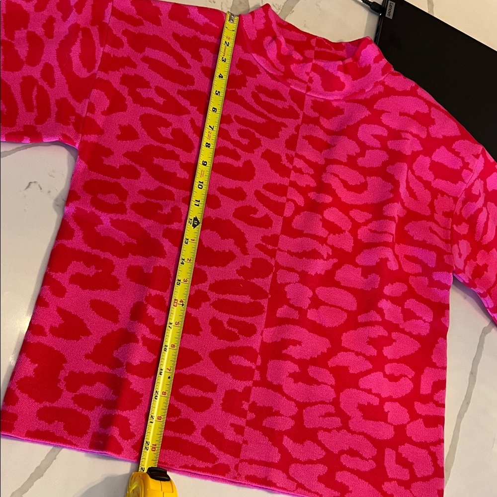 Women's Pink Leopard Sweater - Picture 7 of 7